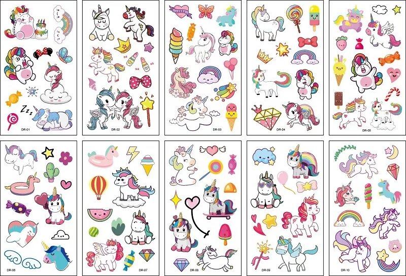 10-Pack Waterproof Temporary Tattoo Stickers for Kids and Soccer Fans, Fake Tattoos for Adults and Kids, Arm Covers, Color: Parallel Import