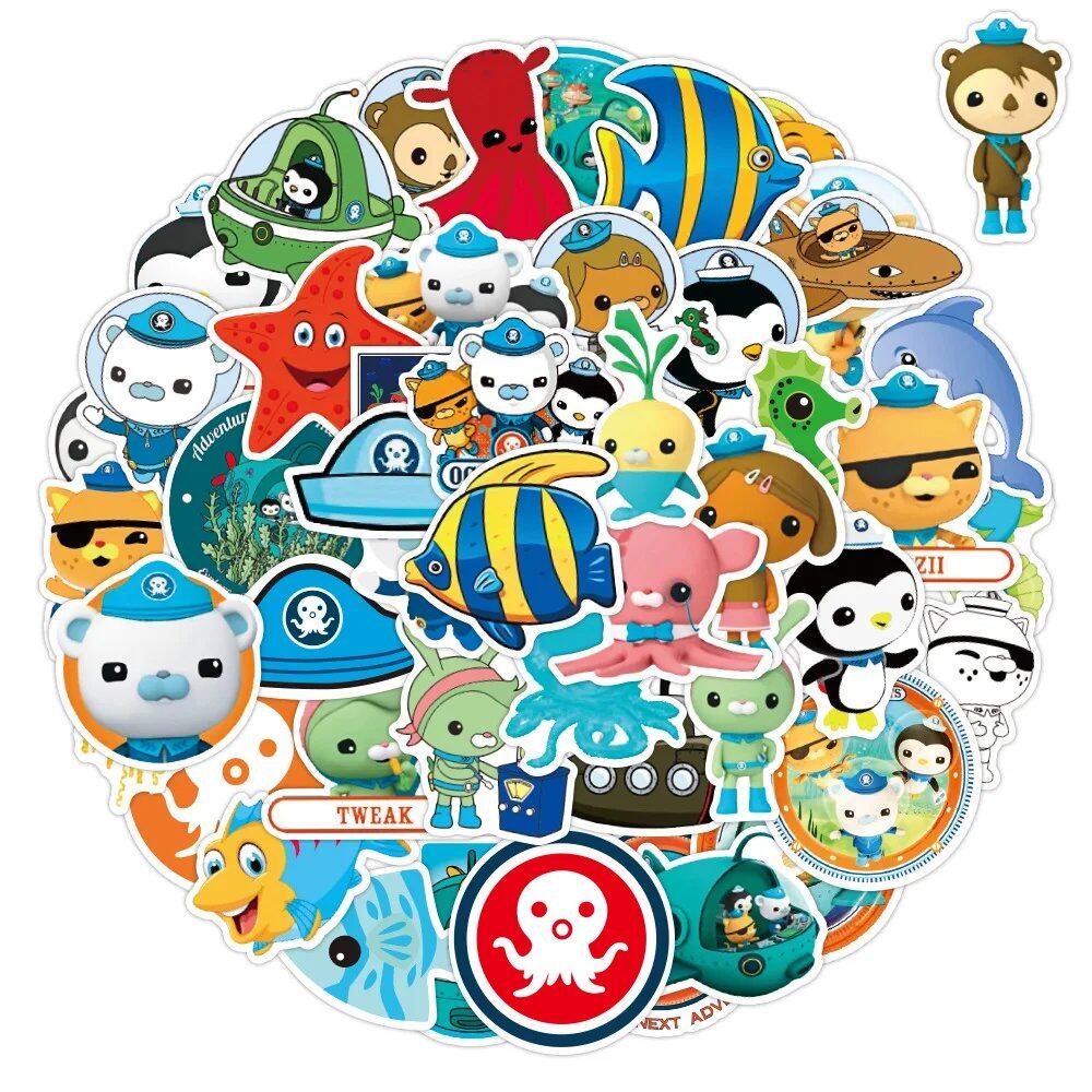 10/30/50枚入り オクトノーツ ステッカー アニメキャラクター おもしろアドベンチャー デカール DIYスクラップブック スーツケース ノートPC 自転車用 キッズおもちゃ 色0個入り 並行輸入品