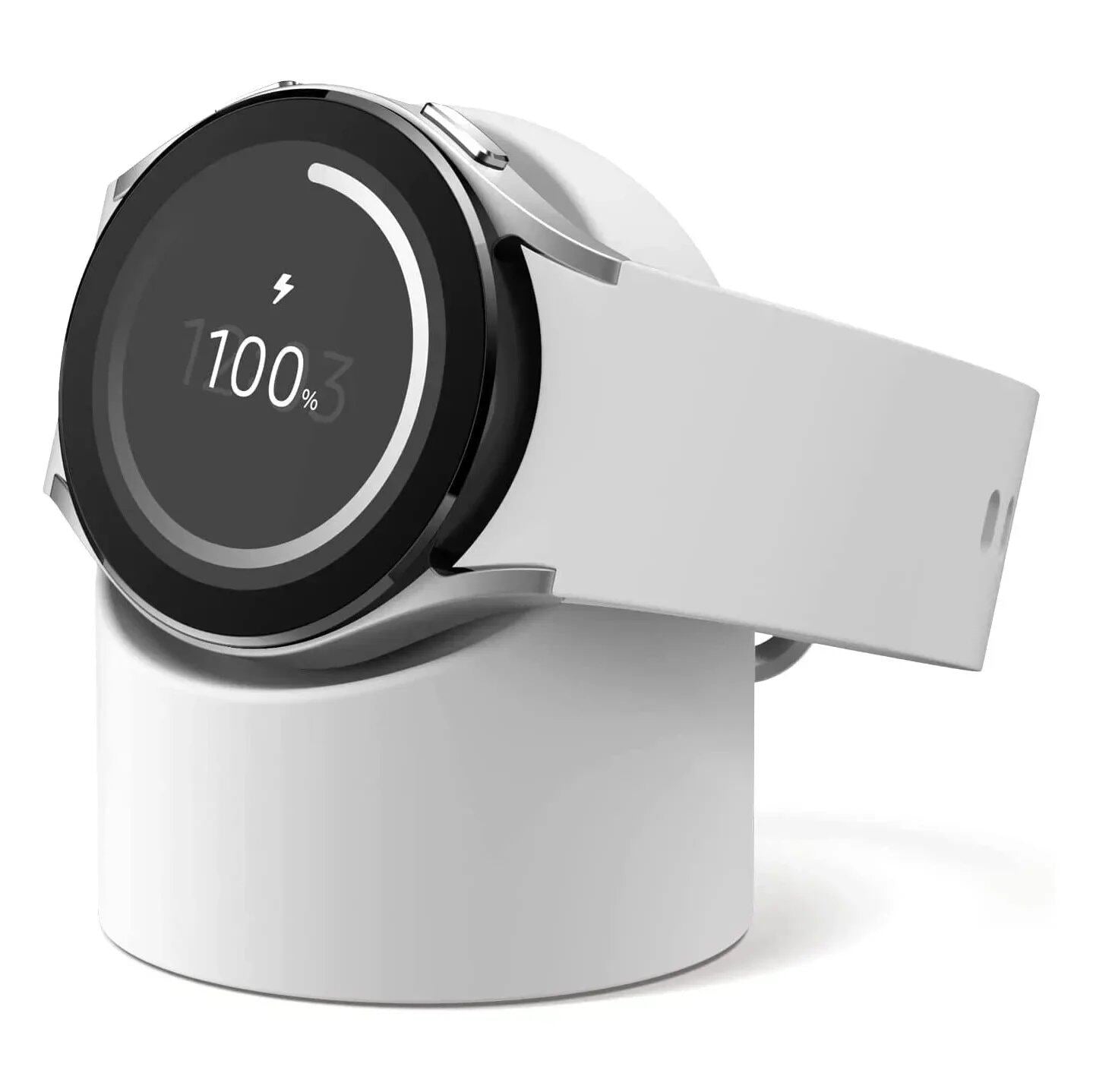 Silicone Charging Stand and Storage Stand for Samsung Galaxy Watch 7/6/5/4 (40mm, 44mm, 5 Pro, 45mm, Watch 4 Classic, 47mm, 46mm, 43mm, 42mm) Band Color: Parallel Import