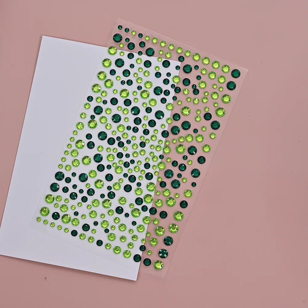 1/5 Random Color Glitter Face Tattoo Stickers for Kids, Sparkly Diamonds, for Costume Parties, Makeup, DIY Tattoo Decals, Parallel Import