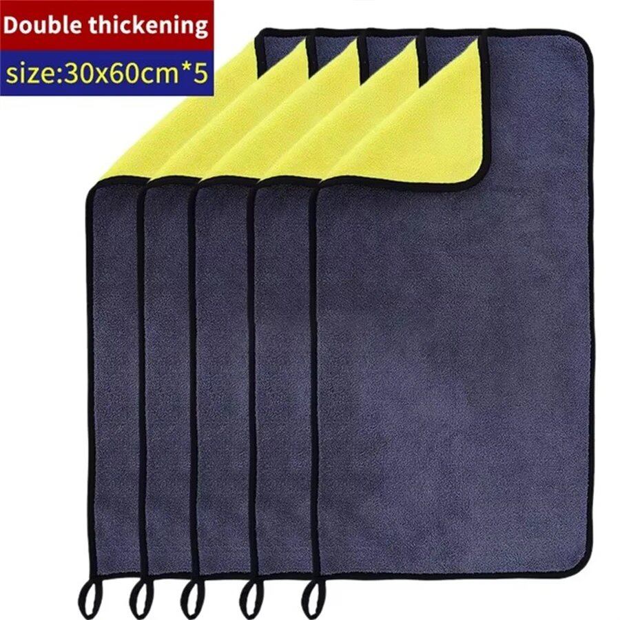 1/3/5-Count Microfiber Cleaning Towels, Car Cleaning Cloths, Professional Microfiber Car Drying Towels, Car Wash Towels, Accessories, Color: 30, Parallel Import