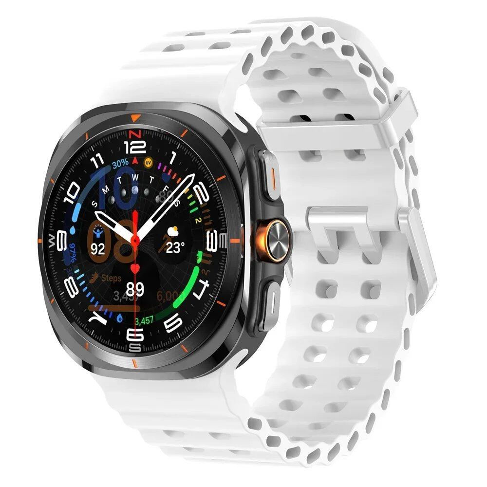 Galaxy Watch Ultra Marine Band, Silicone Sport Bracelet, Genuine Samsung Galaxy Watch 7 Ultra 47mm Strap, Band Color: ; Band Width: Galaxy Watch Ultra, Parallel Import
