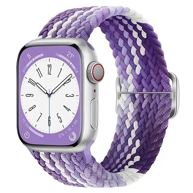 アップルウォッチUltra 2用ナイロンストラップ バンド 49mm 40mm 44mm 41mm 38mm 45mm対応 伸縮ブラidedループ ブレスレット iWatchシリーズ9/8/7/6/SE/5/4対応 バンドカラー:mm 並行輸入品