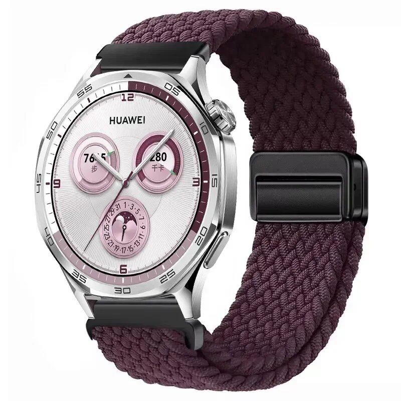 22mm Nylon Loop Strap for Huawei Watch GT5 Pro / GT4 / GT3 / GT2e (46mm) - Compatible with Huawei Watch 4 / 3 Pro Wristband Accessory, Band Color: ; Band Width: 22mm, Parallel Import