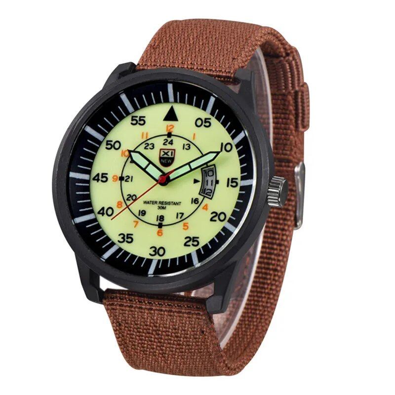 XINEW Men's Watch, 2024 New Arrival, Nylon Band, Simple Sport Quartz Movement, Date Function, Fashion Gift for Men; Customizable: Yes; Ships from: Parallel Import