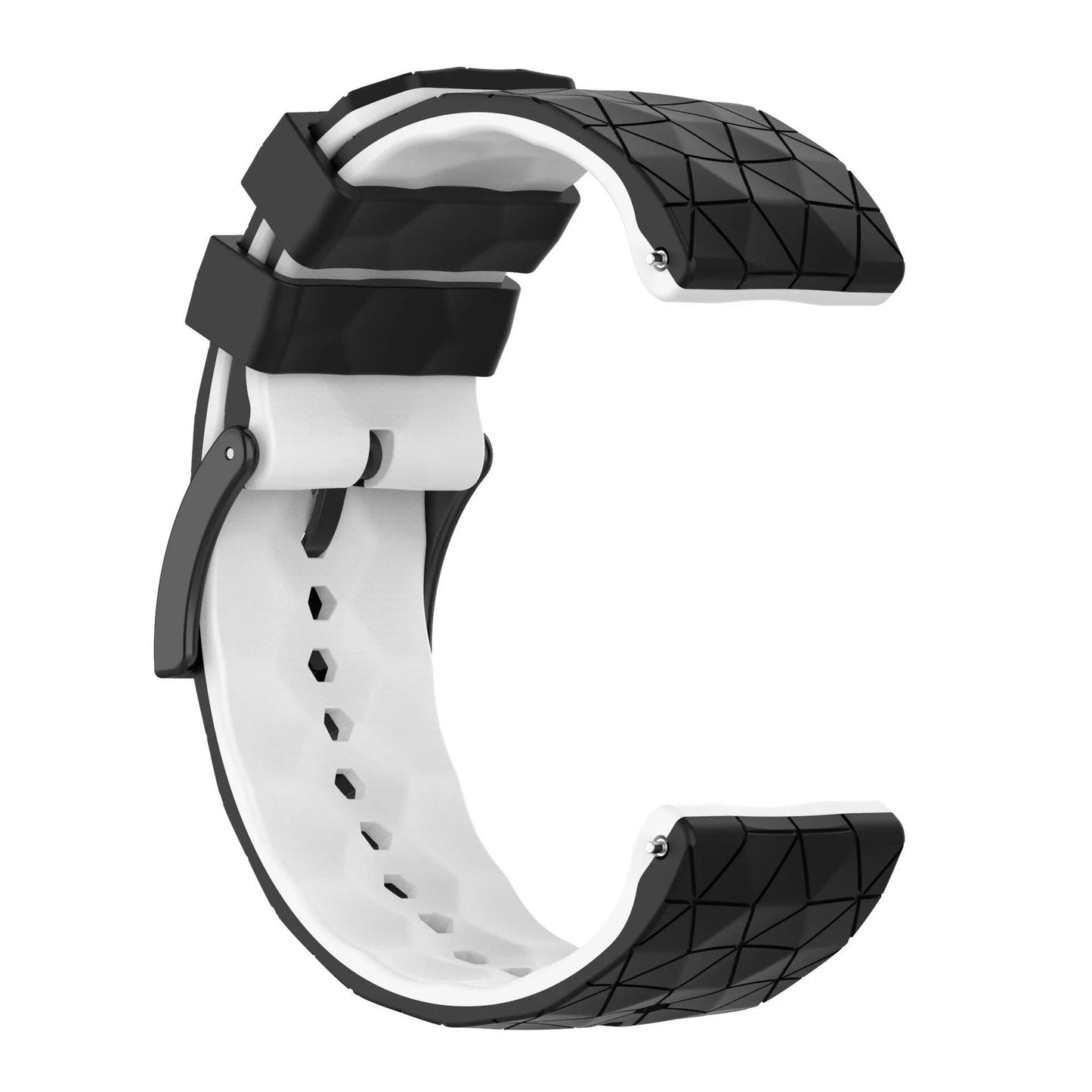 24mm Soft Silicone Watch Band Replacement Strap for SUUNTO 9/9 Baro, Compatible with SUUNTO D5, New Smartwatch Band, Size: SUUNTO 9-D5-9 Baro; Band Color: Black; Band Width: 24mm, Parallel Import