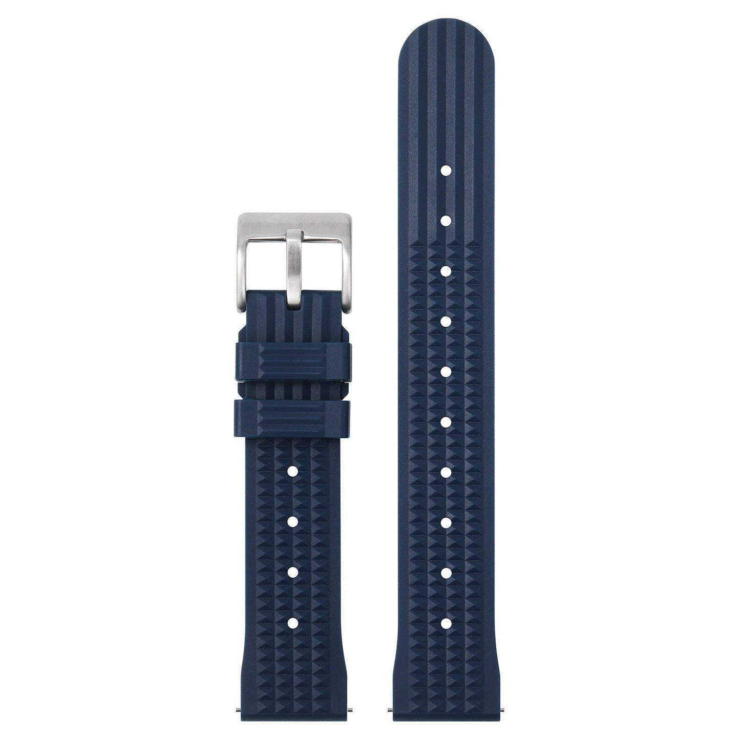 WatchDives Waffle FKM Rubber Watch Band, 20mm/22mm, Quick Release, Waterproof, Durable Fluorocarbon Rubber Strap for Classic Dive Watches. Band Color: mm; Ships from: Parallel Import