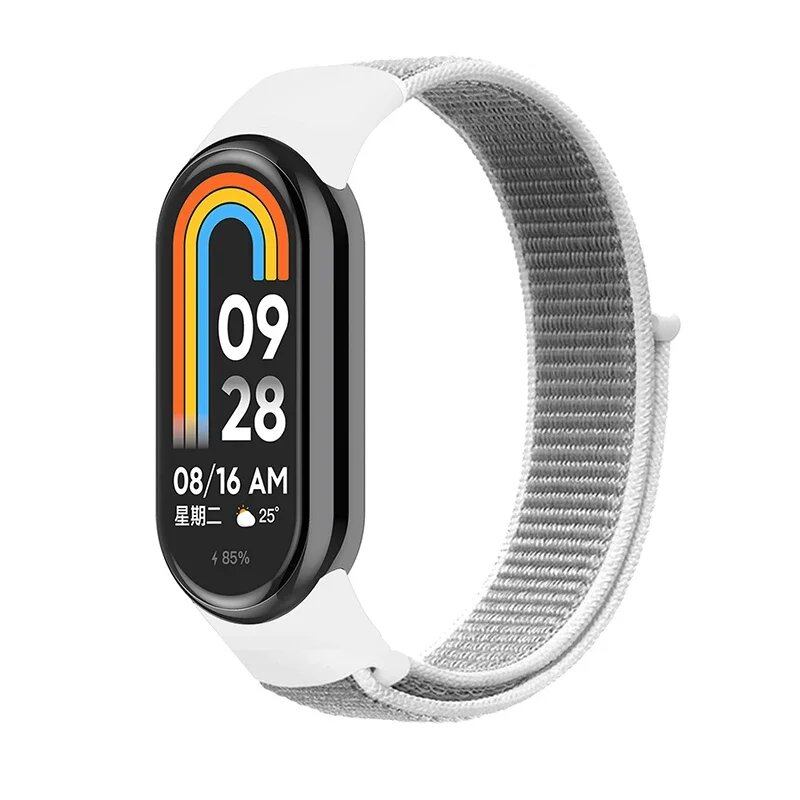Xiaomi Mi Band 9/8/7/6/5/4/3 対応 ナイロンループストラップ NFCスマートウォッチ用交換バンド スポーツリストバンド サイズ:Mi Band 並行輸入品