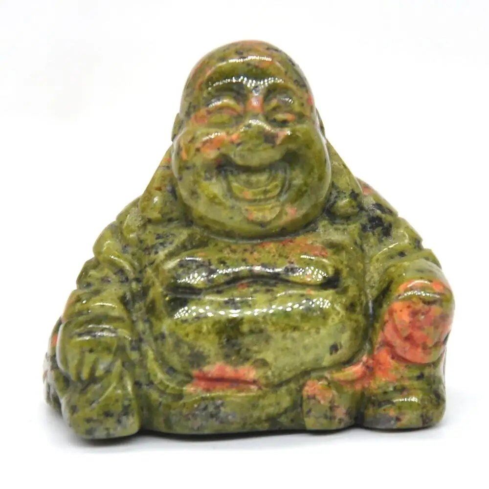 1.2-inch Buddha Statue, Natural Healing Crystal Reiki Chakra Figurine, Spiritual Stone Sculpture, Home Decor, Parallel Import