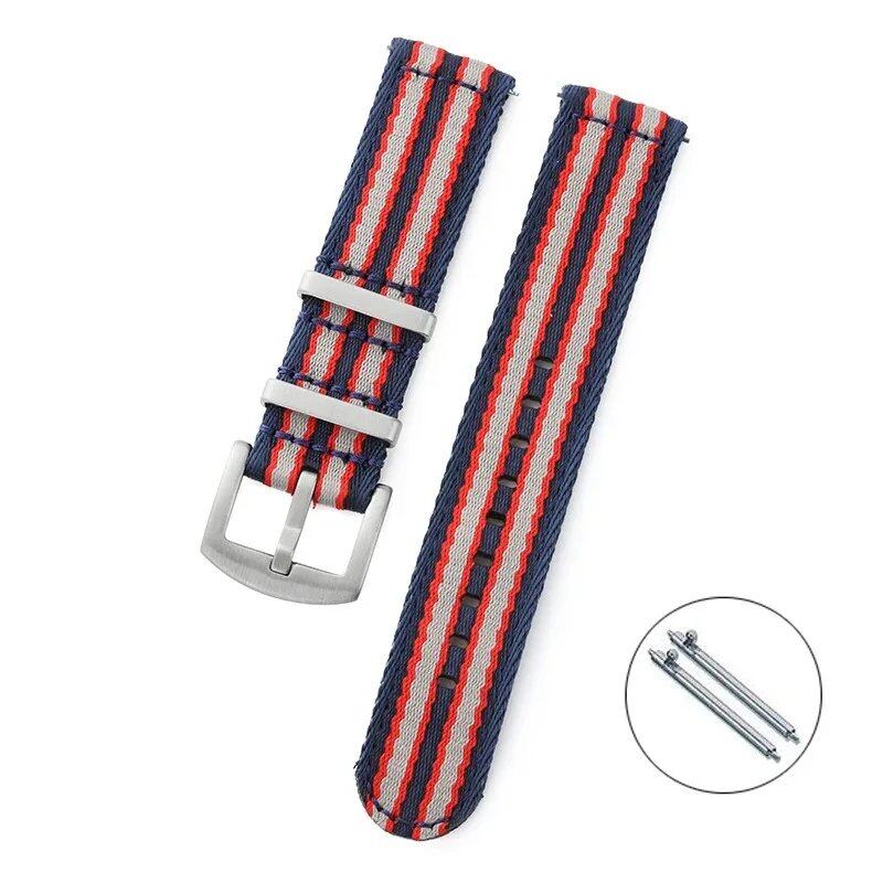 Nylon Watch Band, 20mm/22mm, Premium Smooth Soft Nylon Sport Replacement Band, Quick Release, Universal Canvas Bracelet, Watch Strap, Band Color: Amm, Parallel Import