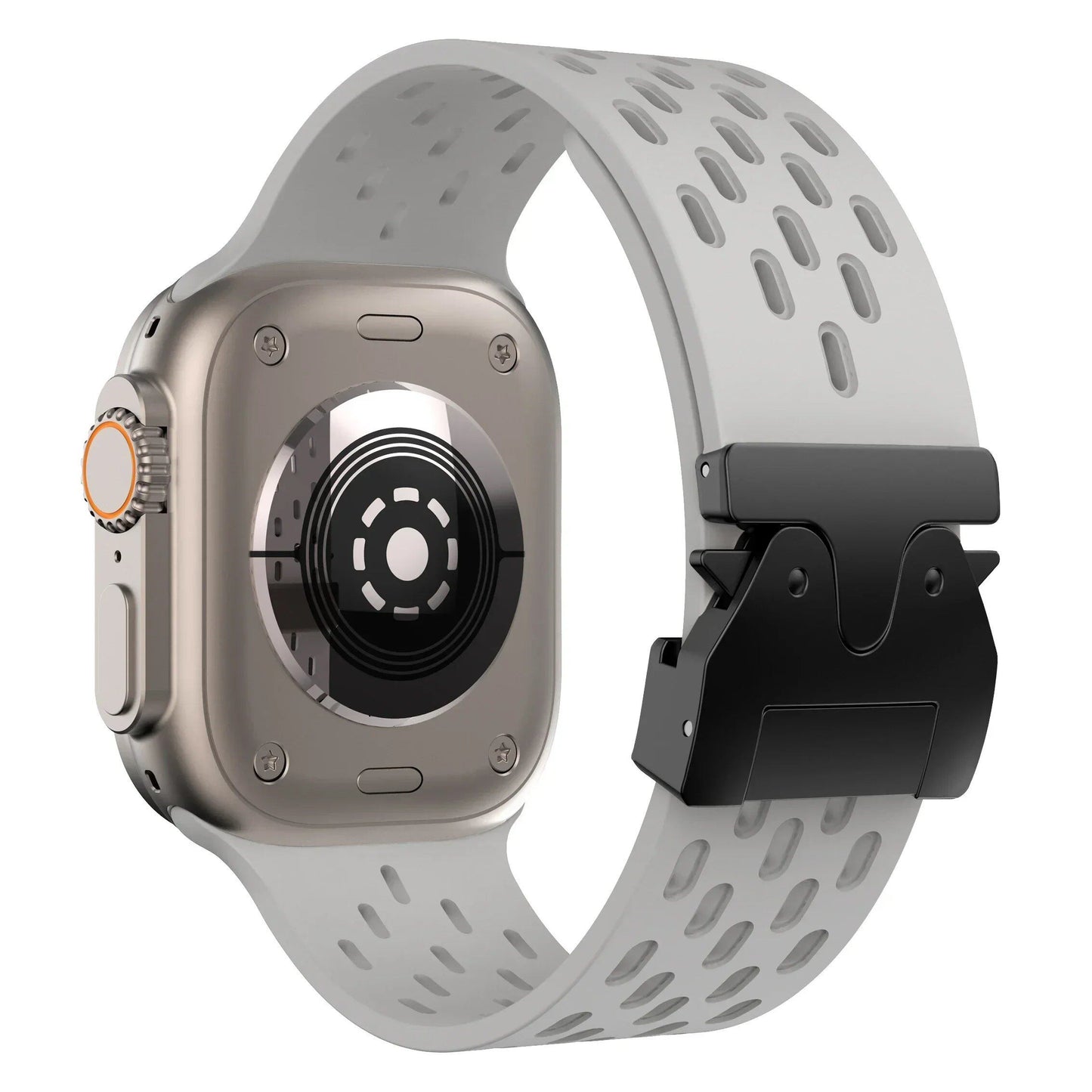 Breathe Silicone Band for Apple Watch - Compatible with Series 10/9/8/7/6/5/4/SE/Ultra 2 (including 49mm) and sizes: 46mm/45mm/44mm/42mm. Band Colors: 42mm, 44mm, 45mm, 49mm, S10-46mm. Ships from: Parallel Import.