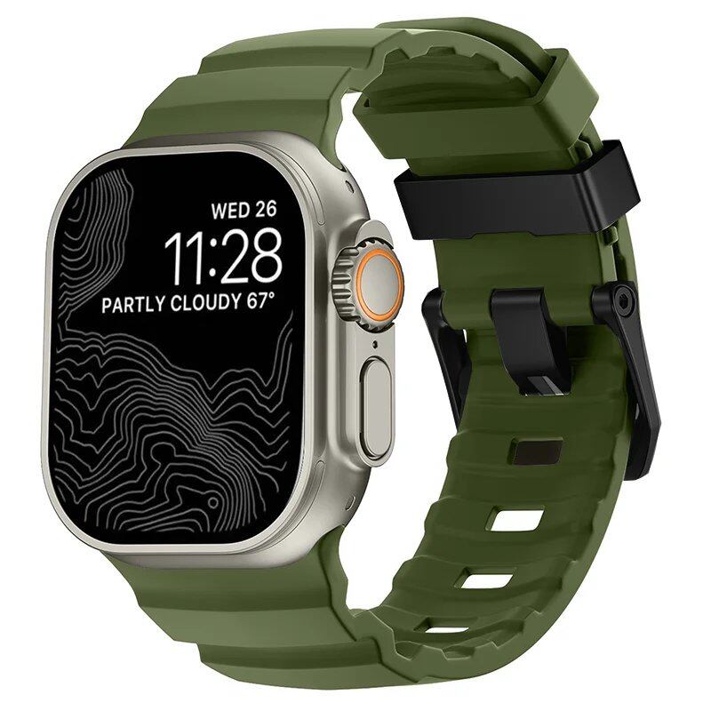 Sport Silicone Band & Titanium Metal Bracelet Strap for Apple Watch Ultra 2/10/9/8/7/6/SE/5/4 - Compatible with iWatch 42mm/44mm/45mm/46mm/49mm Band Colors: mm Parallel Import
