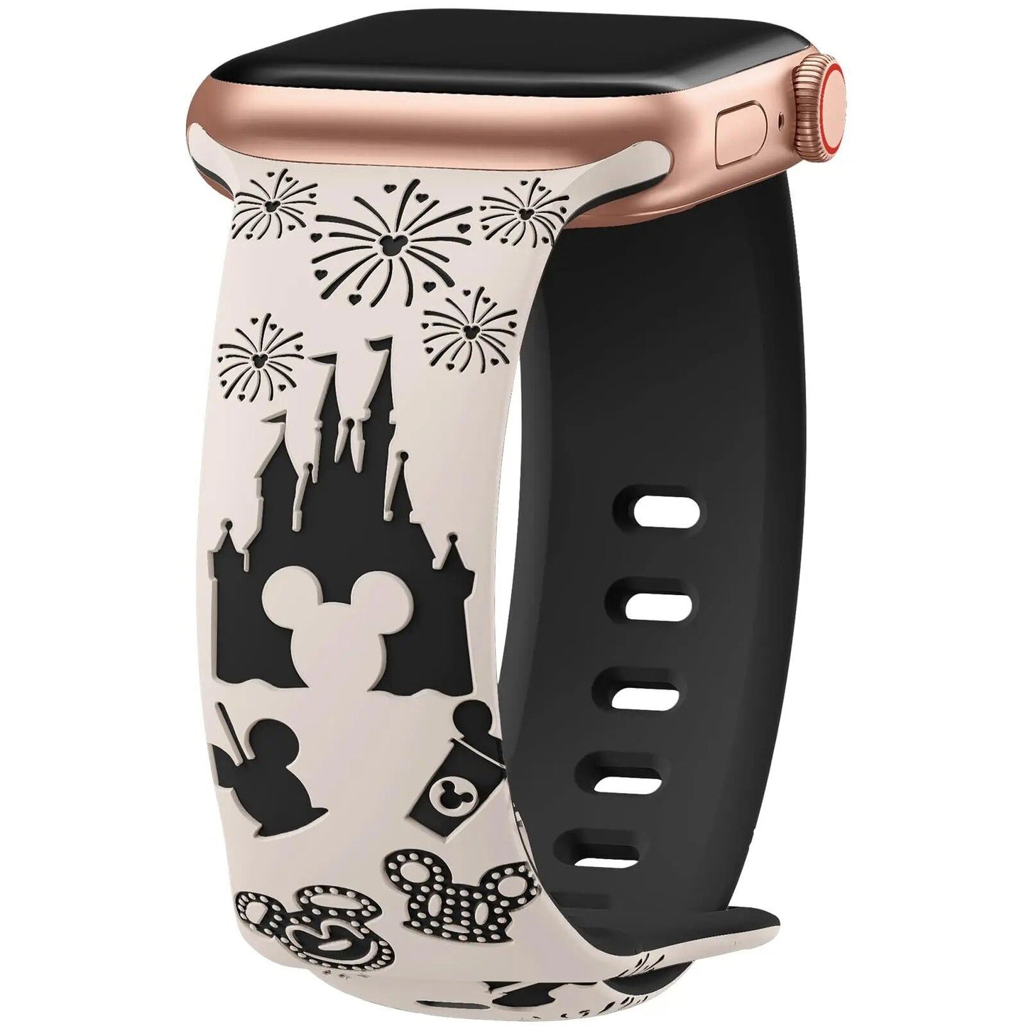 Silicone band for Apple Watch, sizes 40mm, 44mm, 42mm, 46mm, 49mm, 41mm, and 45mm. Engravable. Compatible with Series 10/9/8/7/SE/6/Ultra 2. Band color: mm. Parallel import.