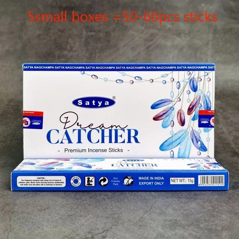 5BOX ナグ チャンパ インドインセンス コレクション サティヤ ハンドメイドスティック 6種類の香り リフレッシュする薬用アロマ ホームメディテーション用 香り: 並行輸入品