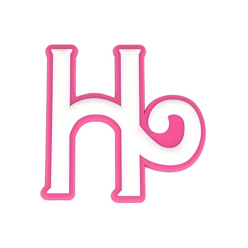 1/26 Scale PVC Pink Greek Alphabet A-Z Charm for Beach Bags, Women's Handbags, and Travel Bags (Pinky Girls) - Parallel Import