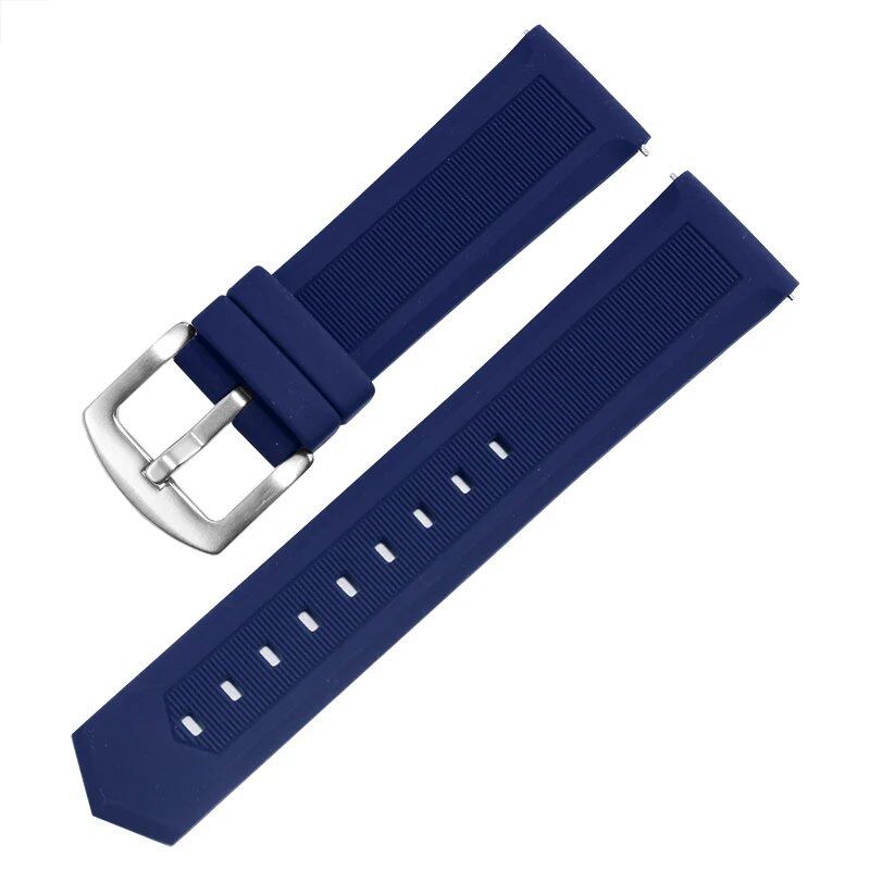 Rubber strap for Tag Heuer and Seiko watches, 18mm, 20mm, 22mm, 24mm, black, blue, orange, compatible with all brands. Watch band accessories. Band color: mm. Parallel import.