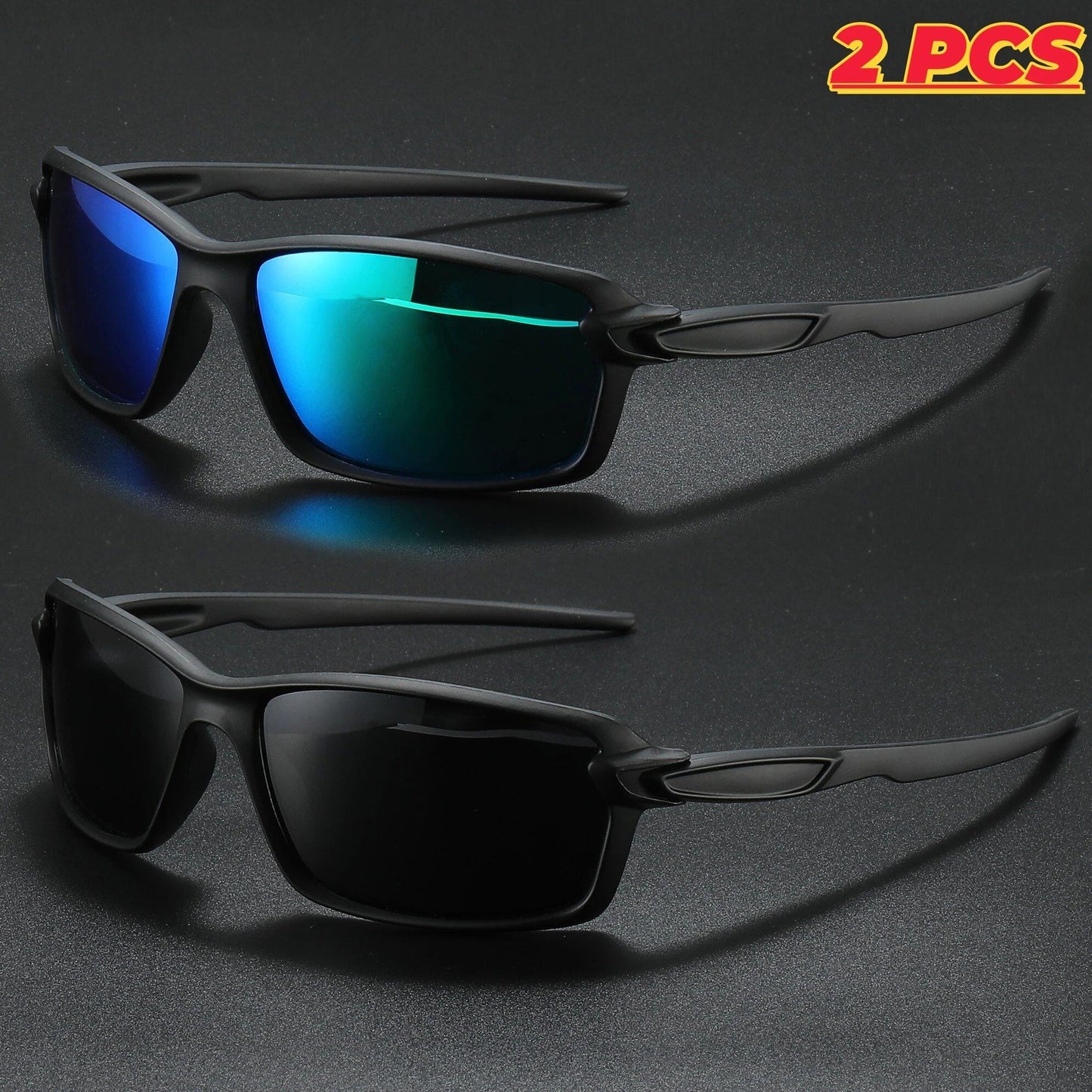 Brand New Polarized Sports Sunglasses, Square Frame, Unisex, Perfect for Running, Driving, and Fishing, UV400 Protection, Parallel Import, Set of 1, 2, or 3