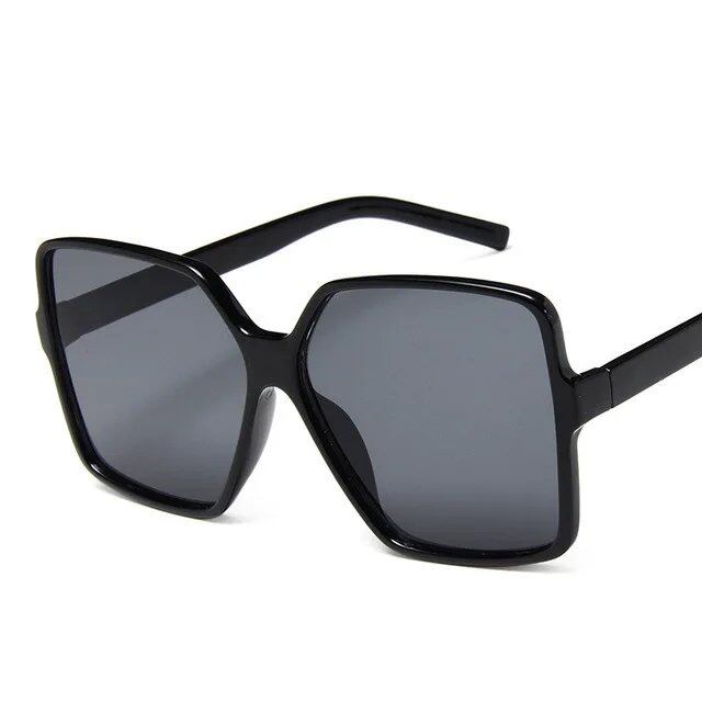 Women's Oversized Gradient Plastic Sunglasses, Designer, UV400 Protection, Frame Color: Other; Parallel Import