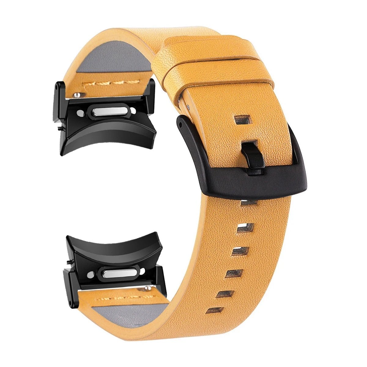Gapless Leather Strap for Samsung Galaxy Watch 6 Classic (43mm, 47mm) - Quick-Fit Replacement Band for Galaxy Watch 5/4/5 Pro (40mm, 44mm, 45mm) - Size: Galaxy Watch; Imported