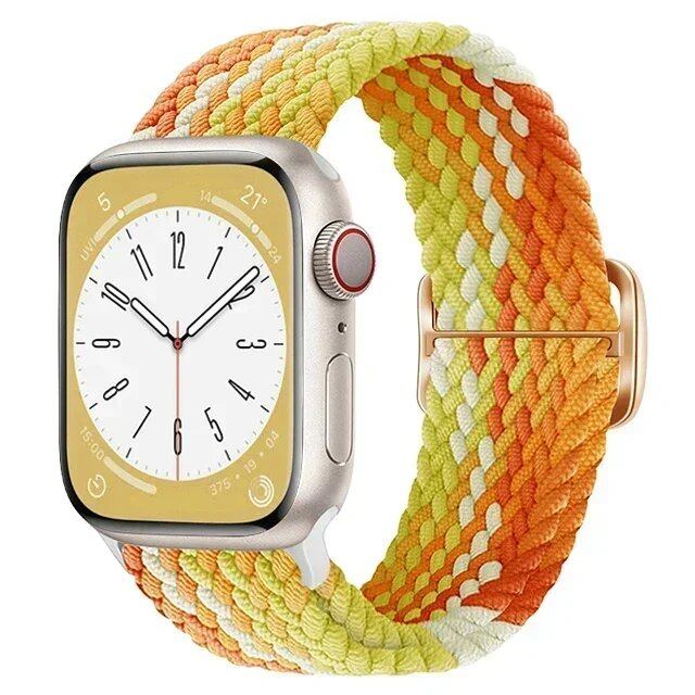 アップルウォッチUltra 2用ナイロンストラップ バンド 49mm 40mm 44mm 41mm 38mm 45mm対応 伸縮ブラidedループ ブレスレット iWatchシリーズ9/8/7/6/SE/5/4対応 バンドカラー:mm 並行輸入品