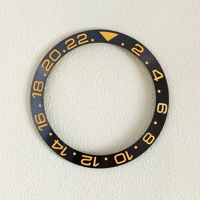 38mm High-Quality Ceramic Bezel with Popular GMT Two-Tone Insert Ring, Inner Diameter 30.5mm, Compatible with 40mm Men's Watches, Color: 0, Parallel Import