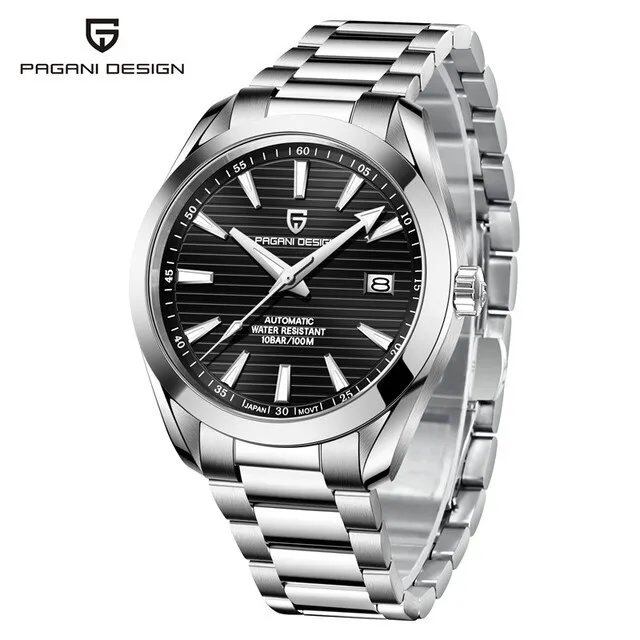 Pagani Design A150 40mm Men's Mechanical Watch, High-Quality Sapphire Crystal, Automatic Movement, NH35 Movement, 100m Water Resistance, Steel, Parallel Import
