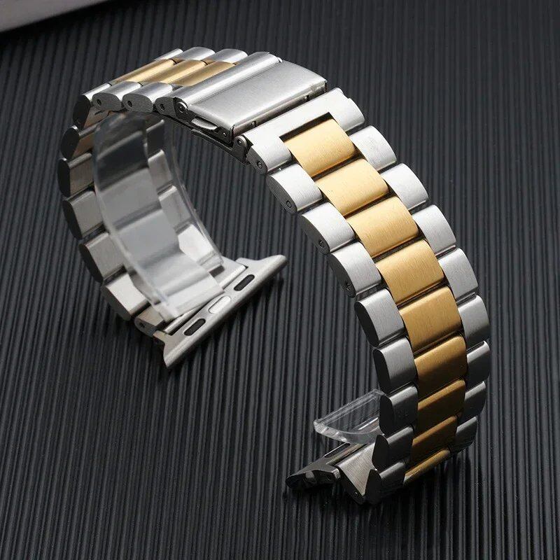 Stainless Steel Metal Band for Apple Watch 46mm, Ultra 49mm, and Business Wristband - Compatible with iWatch 10/9/8/5/4/SE/42mm, Band Color: mm, Parallel Import