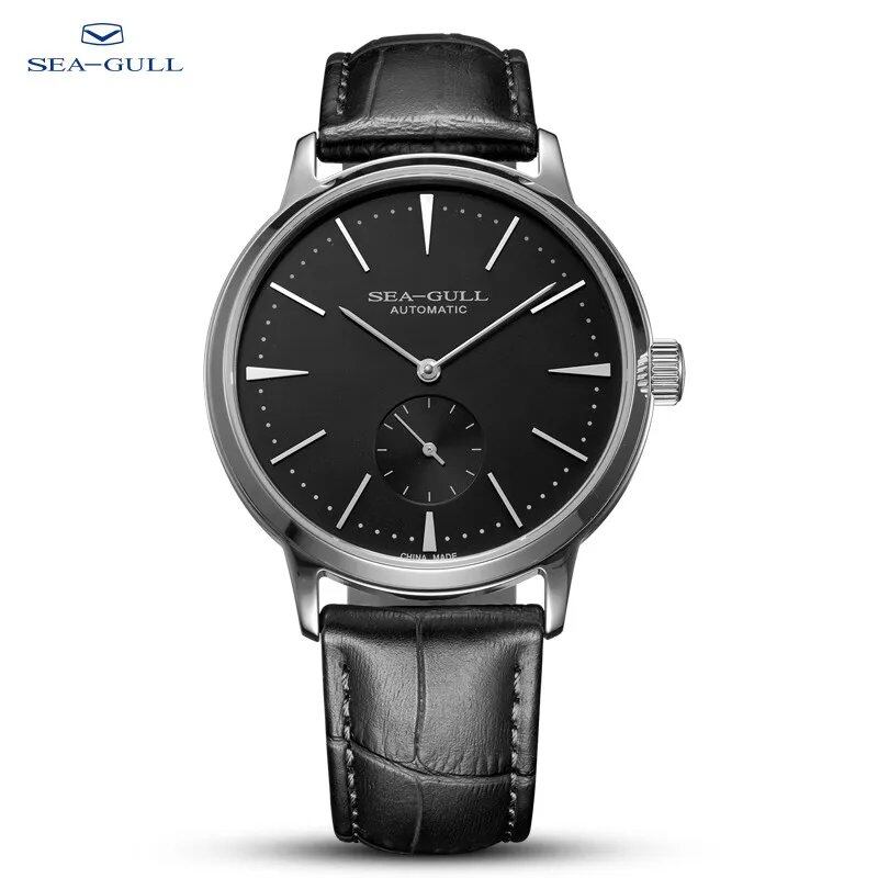Seagull New Business Watch, Men's Mechanical Wristwatch, 50m Water Resistant, Leather, Valentine Men's Watch 6075, Color: 819.2.6075, Parallel Import