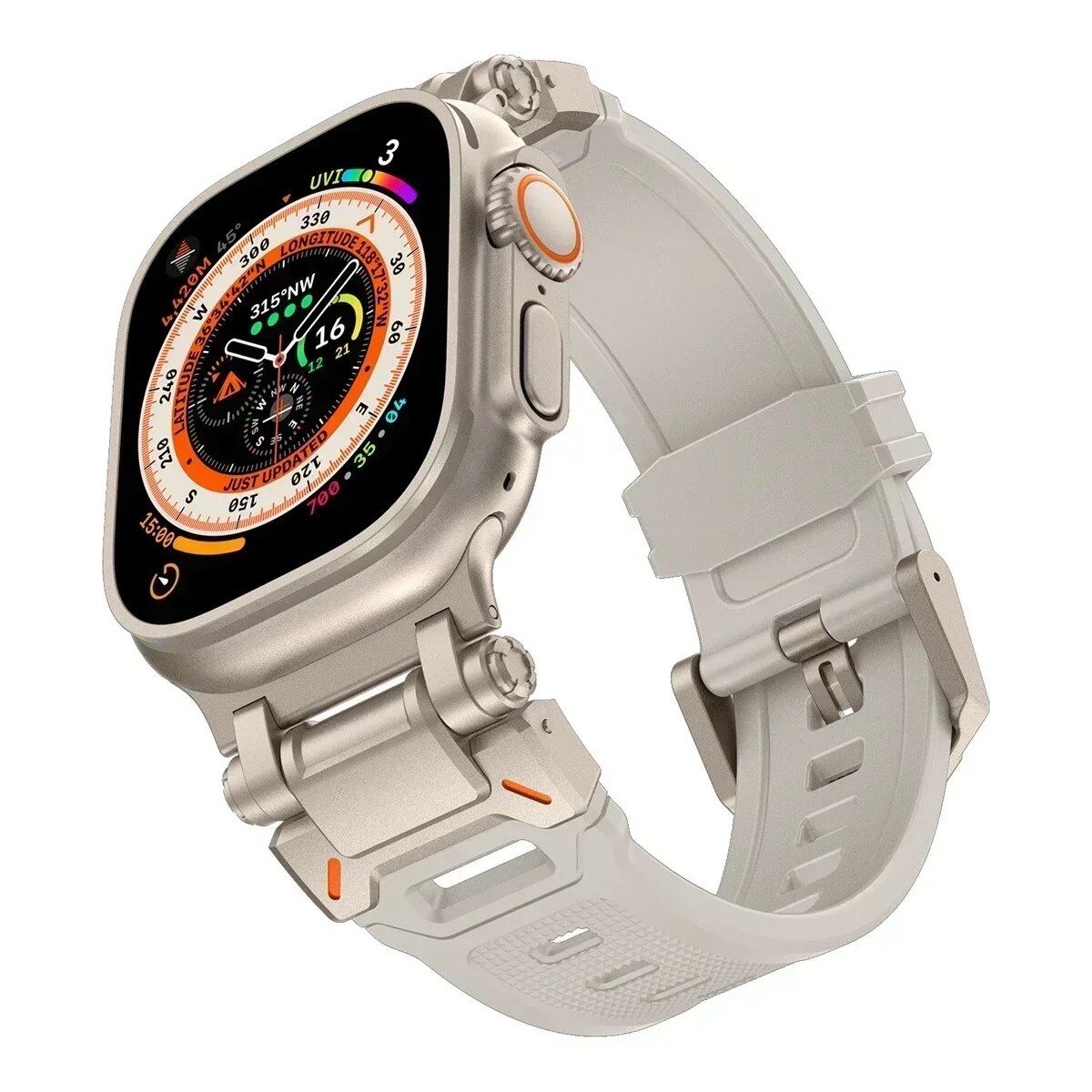 Apple Watch Ultra 2 / Series 9/8/7/SE/6/5/4用 スポーツラバーバンド - iWatch Ultra 49mm・45mm・42mm・44mm対応 高級TPUストラップ バンドカラー:;バンド幅:42mm 44mm 45mm 49mm 並行輸入品