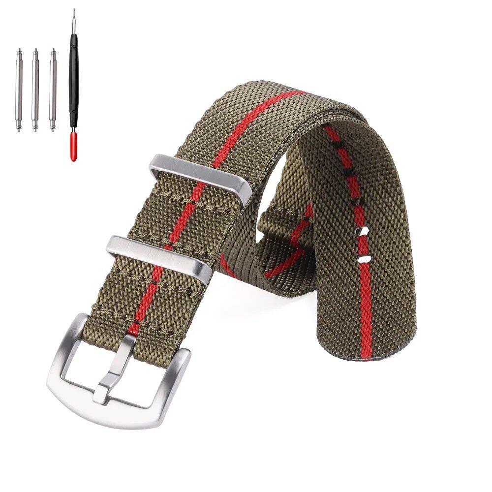 Premium Military Strap - 18/20/22mm Nylon Watch Band for Tudor and Seiko - Compatible with Rolex and Omega 007 - Men's and Women's Fabric Bracelet, Band Color: mm, Parallel Import