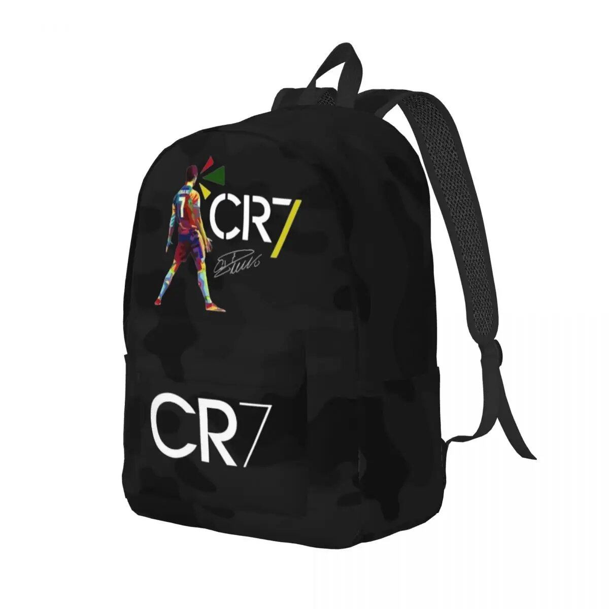 Soccer Legend CR7 Cristiano Ronaldo Backpack for Men and Women, Fashionable, High School Student, Work, Daypack, Laptop Compatible, Shoulder Bag, Sports, Size: Parallel Import