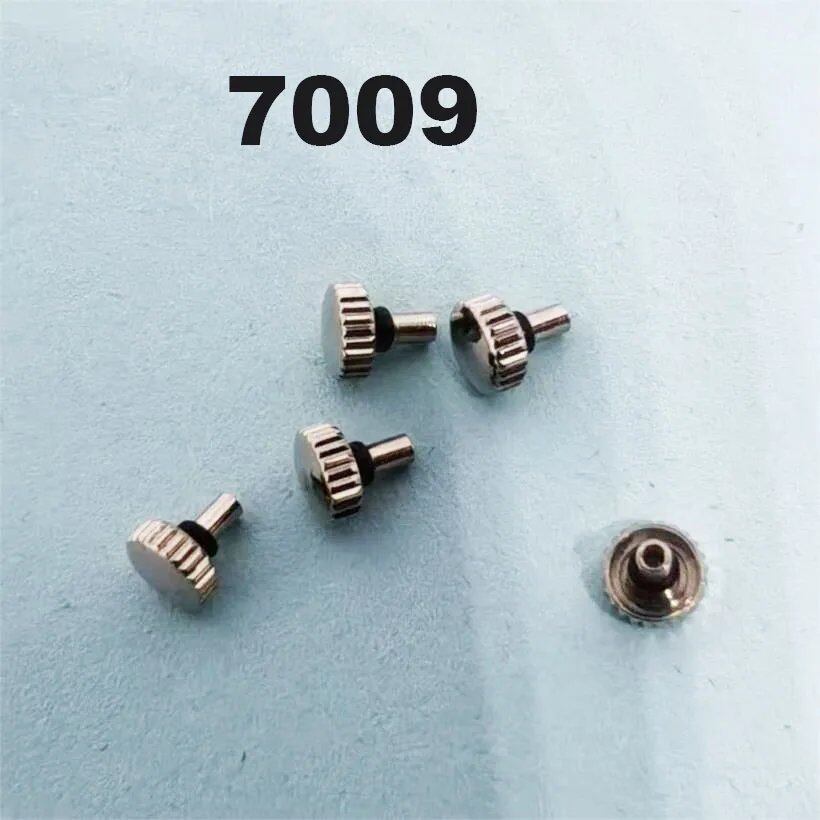 Stainless steel crown for adjusting time, compatible with older 7009 movements. Color: Parallel import.