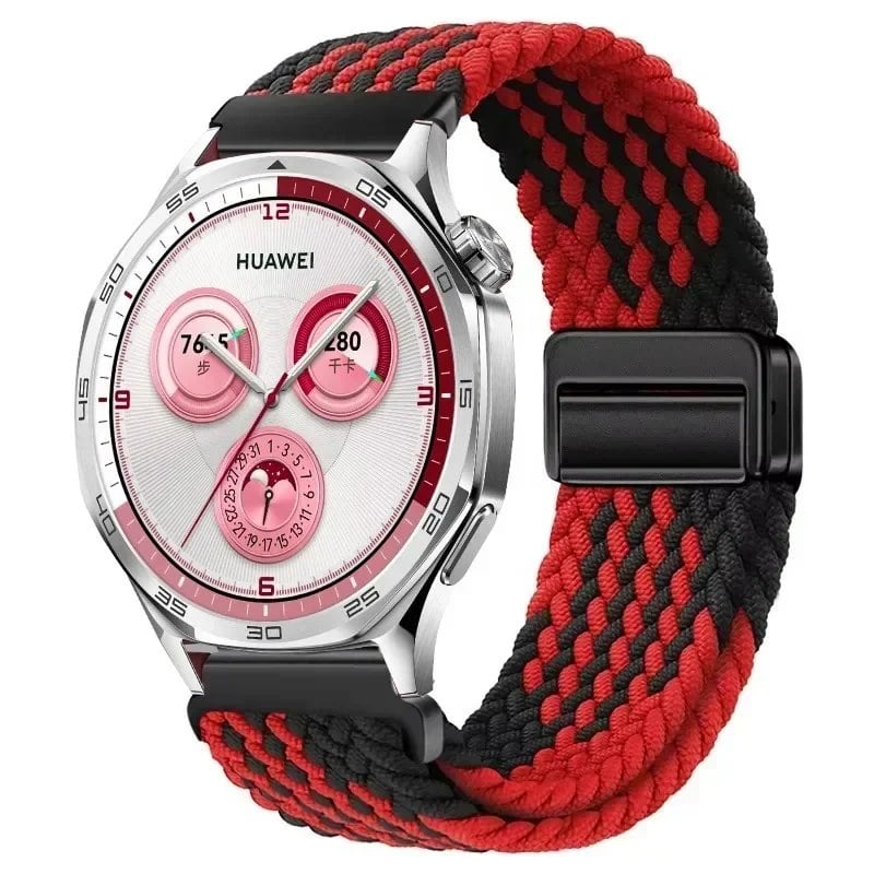 22mm Nylon Loop Strap for Huawei Watch GT5 Pro / GT4 / GT3 / GT2e (46mm) - Compatible with Huawei Watch 4 / 3 Pro Wristband Accessory, Band Color: ; Band Width: 22mm, Parallel Import