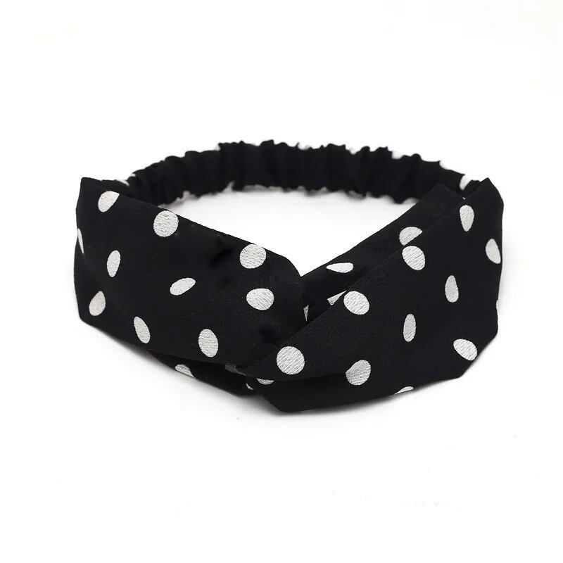 Women's Summer Bohemian Print Headband, Retro Cross Turban, Bandage Bandana, Hair Accessory, Head Wrap, Parallel Import