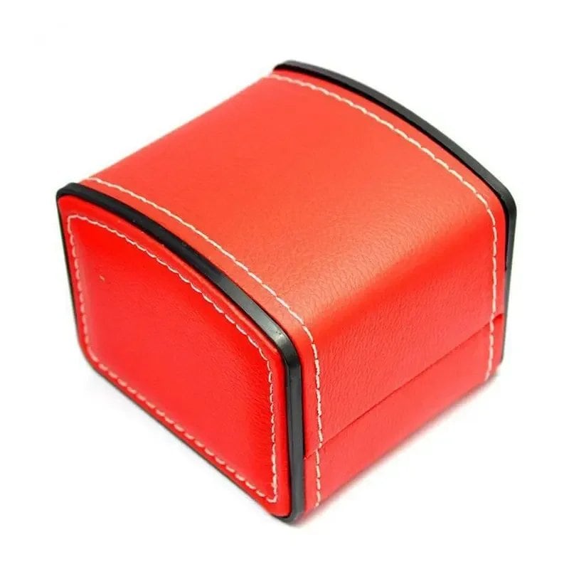 Portable Watch Box, PU Leather Watch Case, Storage Holder for Men and Women, Bracelets, Vintage Jewelry Box with Leather Cushion, Color: Parallel Import