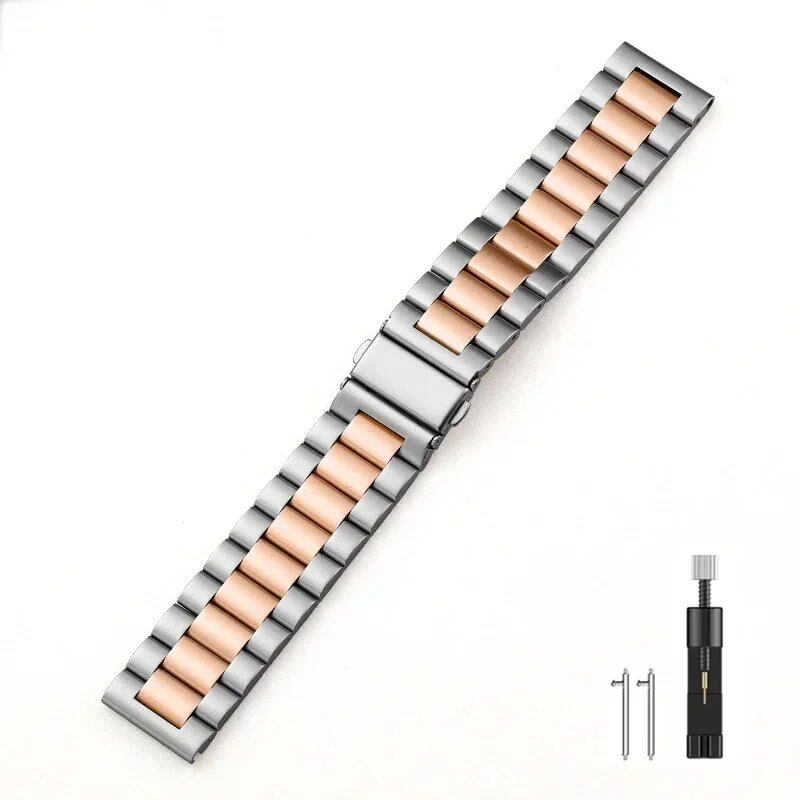 22mm Metal Strap, Premium Stainless Steel Wristband for Garmin Forerunner 265, 965, 955, 255, Music, and Garmin Venu 3/2 Accessories, Band Color: Parallel Import