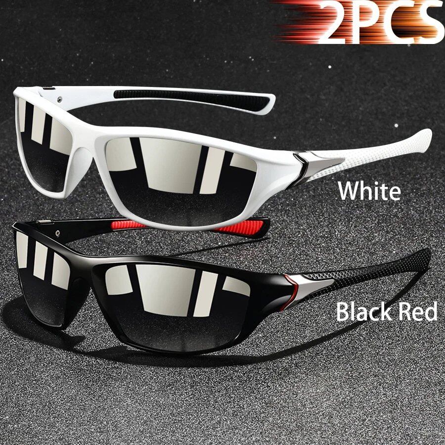 Set of 1, 2, or 3 Retro Sports Sunglasses for Men and Women, Ideal for Fishing, Running, Cycling, Climbing, and Outdoor Sports, UV400 Protection, Anti-Glare Lens Color: Parallel Import