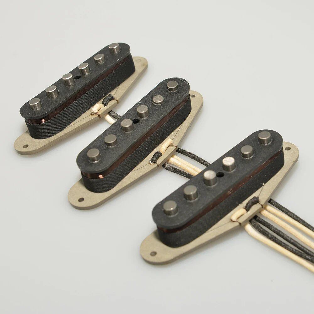 Vintage Wah V70 SSS Hand-Wound Alnico 5 Single Coil Guitar Pickup with Gray Bottom Plate, HSS Double Coil Pickup, Imported