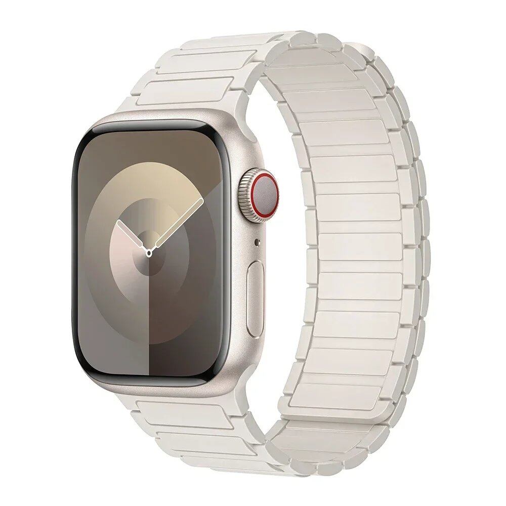 Magnetic Loop Band for Apple Watch, Compatible with 44mm, 40mm, 49mm, 45mm, 41mm, and 38mm Silicone Straps, Compatible with iWatch Series 9/8/7/6/5/4/3/SE/Ultra 2, Parallel Import