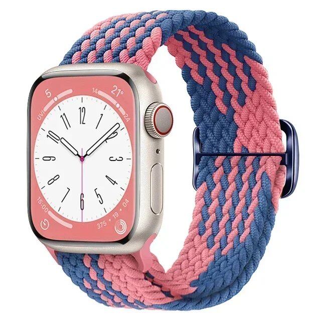 アップルウォッチUltra 2用ナイロンストラップ バンド 49mm 40mm 44mm 41mm 38mm 45mm対応 伸縮ブラidedループ ブレスレット iWatchシリーズ9/8/7/6/SE/5/4対応 バンドカラー:mm 並行輸入品
