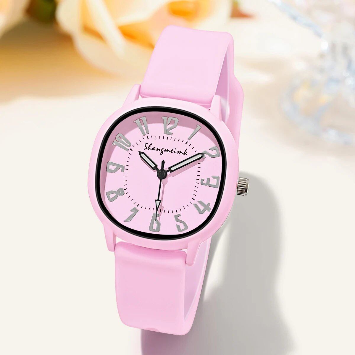 Women's Fashion Watch with Silicone Strap, Quartz Watch, Gift, Color: Parallel Import