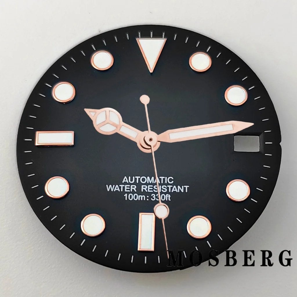 28.5mm Dial (with Luminova) Automatic Movement Replacement for NH35/NH36, Color: Hands Included, Parallel Import