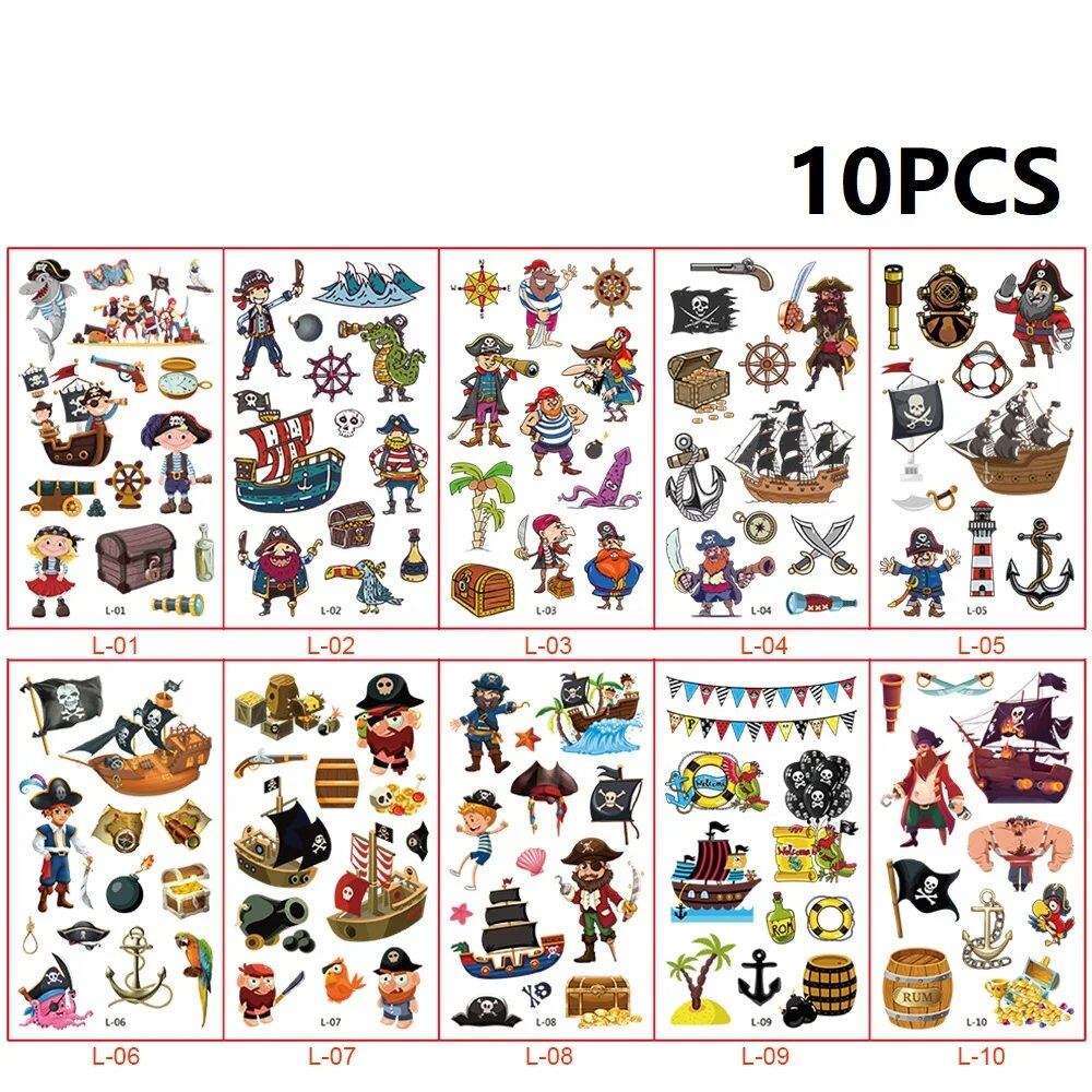 10-Pack Waterproof Temporary Tattoo Stickers for Kids and Soccer Fans, Fake Tattoos for Adults and Kids, Arm Covers, Color: Parallel Import