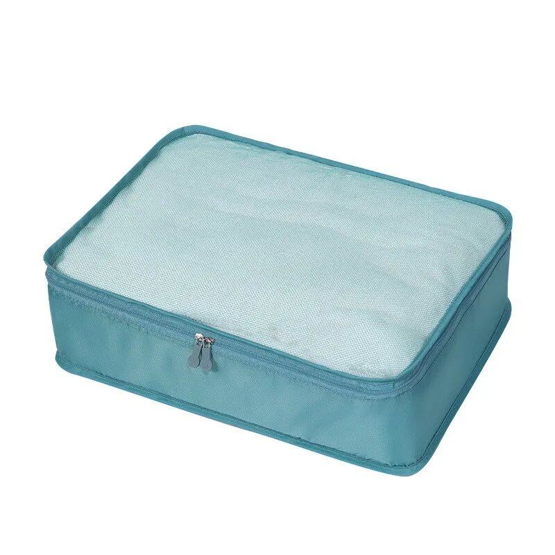 Set of 6 Travel Storage Bags for Clothes, Wardrobe, Suitcase, and Shoe Storage, Packing Cubes, Travel Organization Bags (Parallel Import)