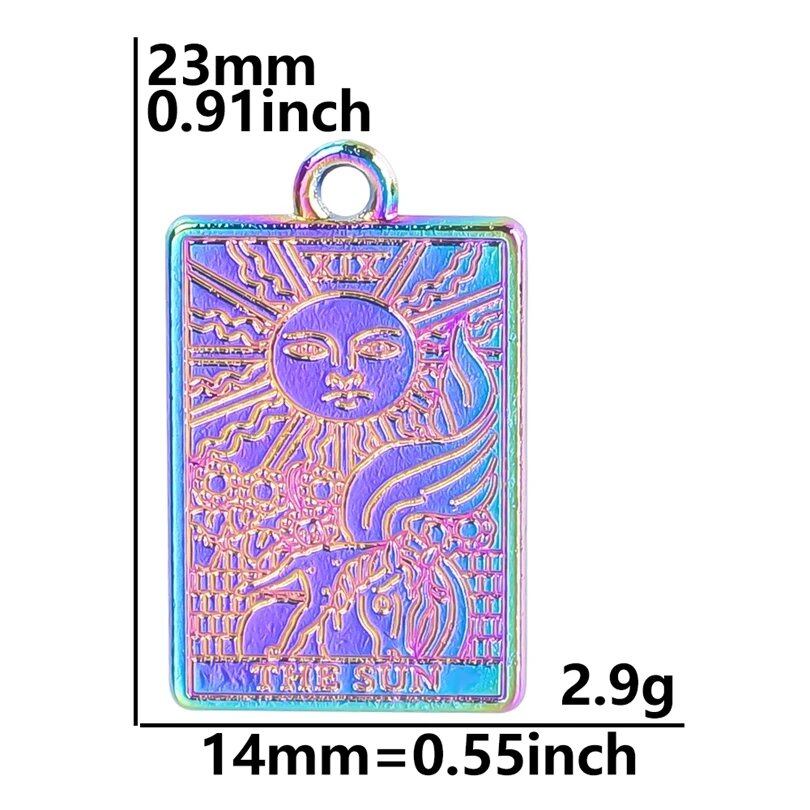 10個セット メッキタロットアクセサリーパーツ DIY用 ジュエリーメイキング材料 ネックレス・イヤリング用チャーム 合金ペンダント まとめ売り 並行輸入品
