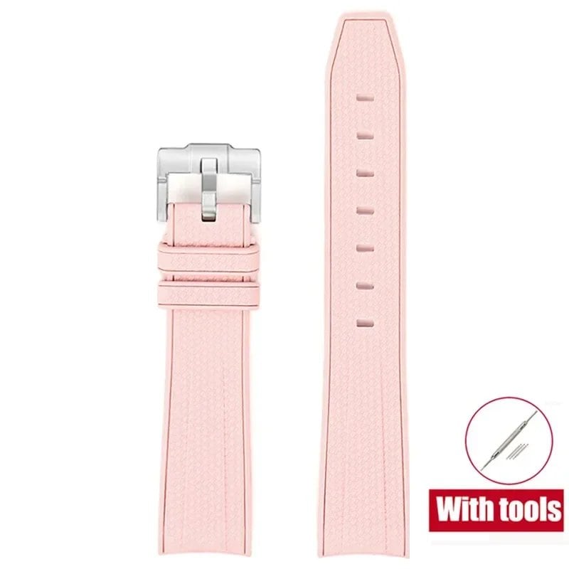 20mm Diving Strap with Curved Ends for Omega and Swatch Moonwatch, Silicone Rubber, Compatible with Rolex, Men's and Women's, Band Color: 20mm; Band Width: 20mm, Parallel Import