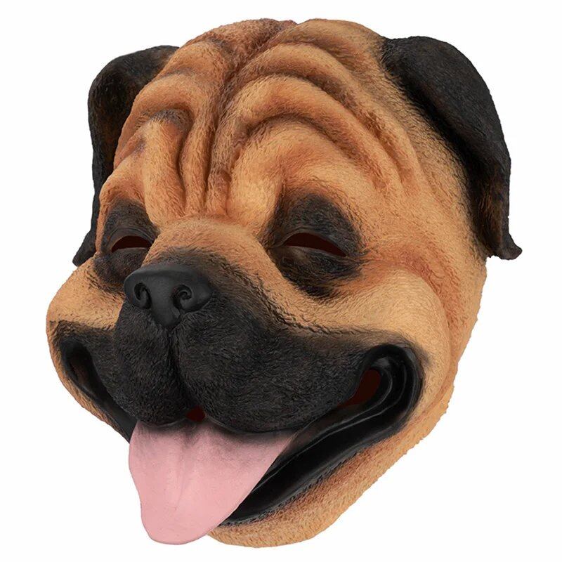 Chinese Zodiac Animal Head Masks - Chicken, Horse, Dog, Pig, Tiger, and Rabbit - Latex Costumes for Halloween Props, Color: 40387 - Parallel Import