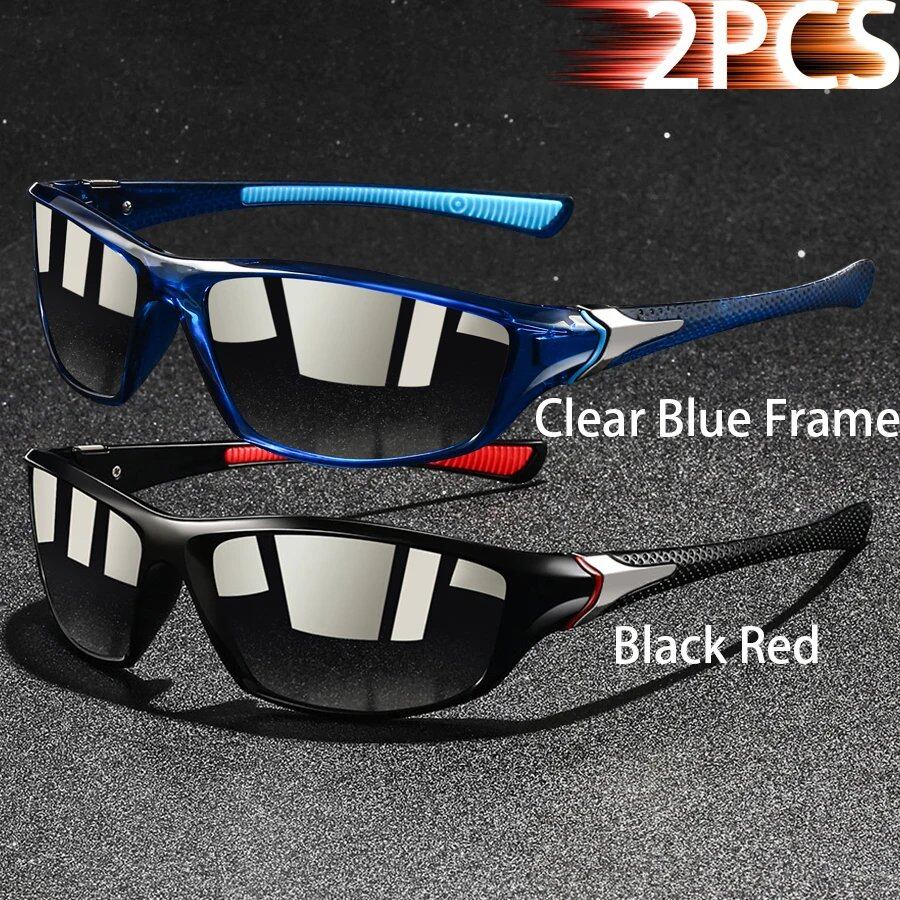 Set of 1, 2, or 3 Retro Sports Sunglasses for Men and Women, Ideal for Fishing, Running, Cycling, Climbing, and Outdoor Sports, UV400 Protection, Anti-Glare Lens Color: Parallel Import