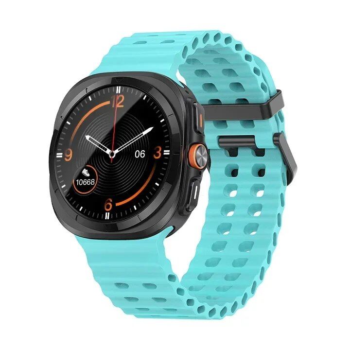 Galaxy Watch Ultra Marine Band, Silicone Sport Bracelet, Genuine Samsung Galaxy Watch 7 Ultra 47mm Strap, Band Color: ; Band Width: Galaxy Watch Ultra, Parallel Import