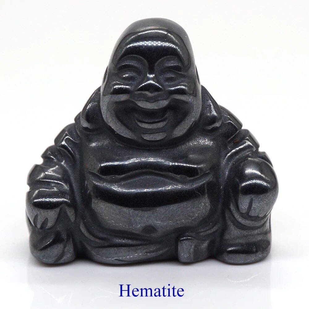 1.2-inch Buddha Statue, Natural Healing Crystal Reiki Chakra Figurine, Spiritual Stone Sculpture, Home Decor, Parallel Import